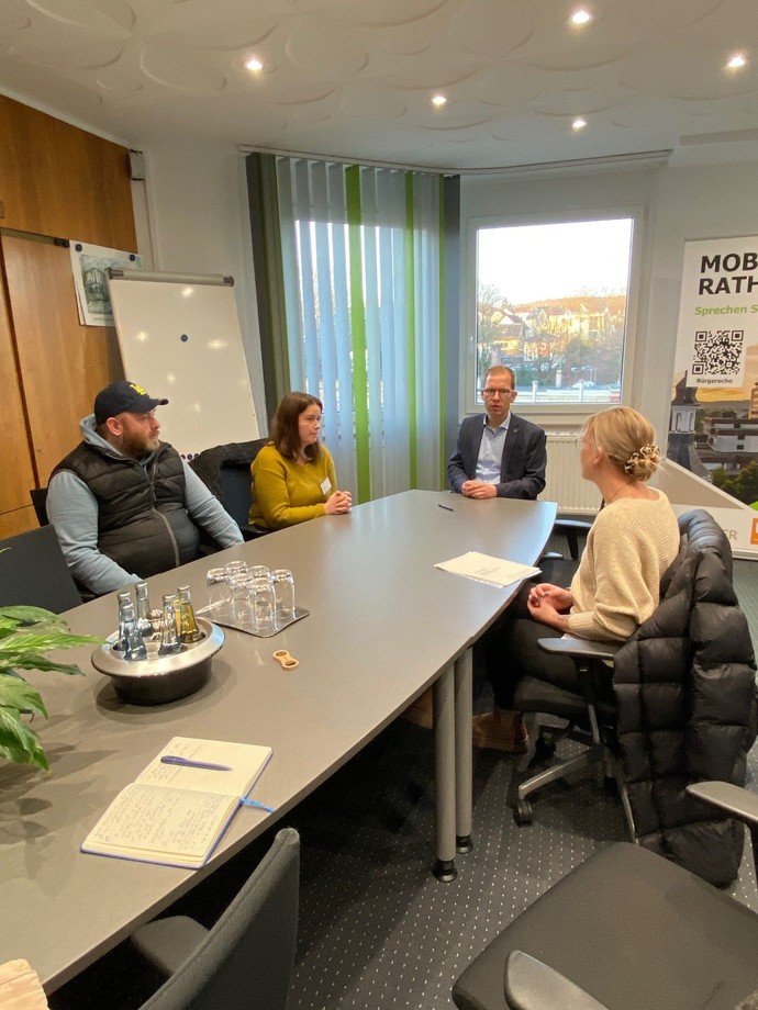 Besprechung mit Bürgermeister Christian Schweitzer (Hemer)